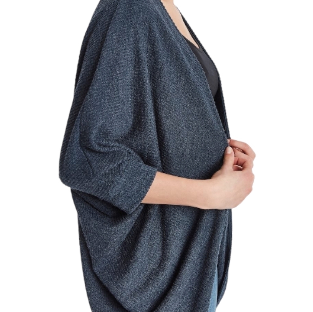 Ichi Eluise Cocoon 3/4 Open Knit Soft Cozy Cardigan- Womens O/S - Picture 4 of 13